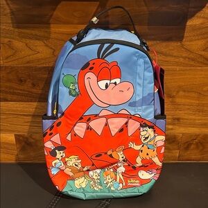 Sprayground Kids Backpack - Blue and Red Dinosaur Design